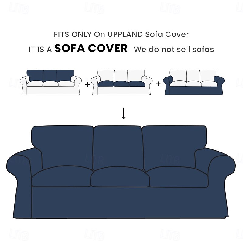 Sofa Cover Solid Color Slipcovers UPPcover LITB PRIME cover2