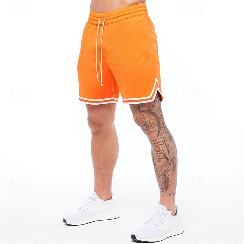 Men's Shorts Casual Shorts Gym Shorts Mesh Shorts Pocket Drawstring Elastic Waist Plain Comfort Breathable Short Outdoor Daily Gym Sports Athletic Black Blue4