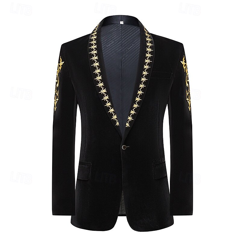 Disco 1980s Lapel Collar Blazer Disco Fancy Dress Men's Halloween Masquerade Party Club Pride Parade Adults' Coat Fall & Winter2