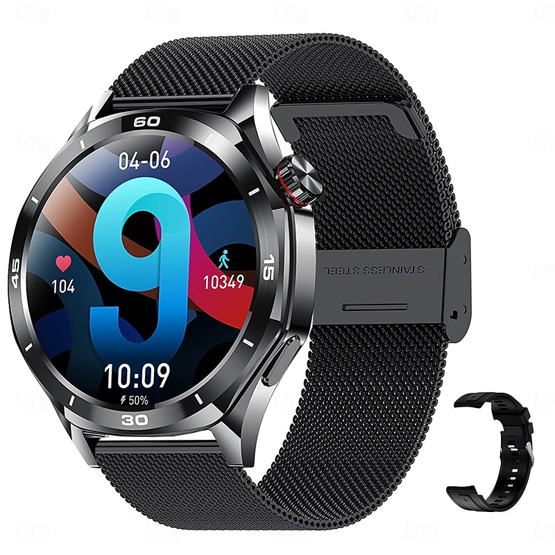 iMosi i129 Smart Watch 1.52 inch Smartwatch Fitness Running Watch Bluetooth Pedometer Call Reminder Activity Tracker Compatible with Android iOS Women Men Hands-Free Calls Waterproof Media Control IP3