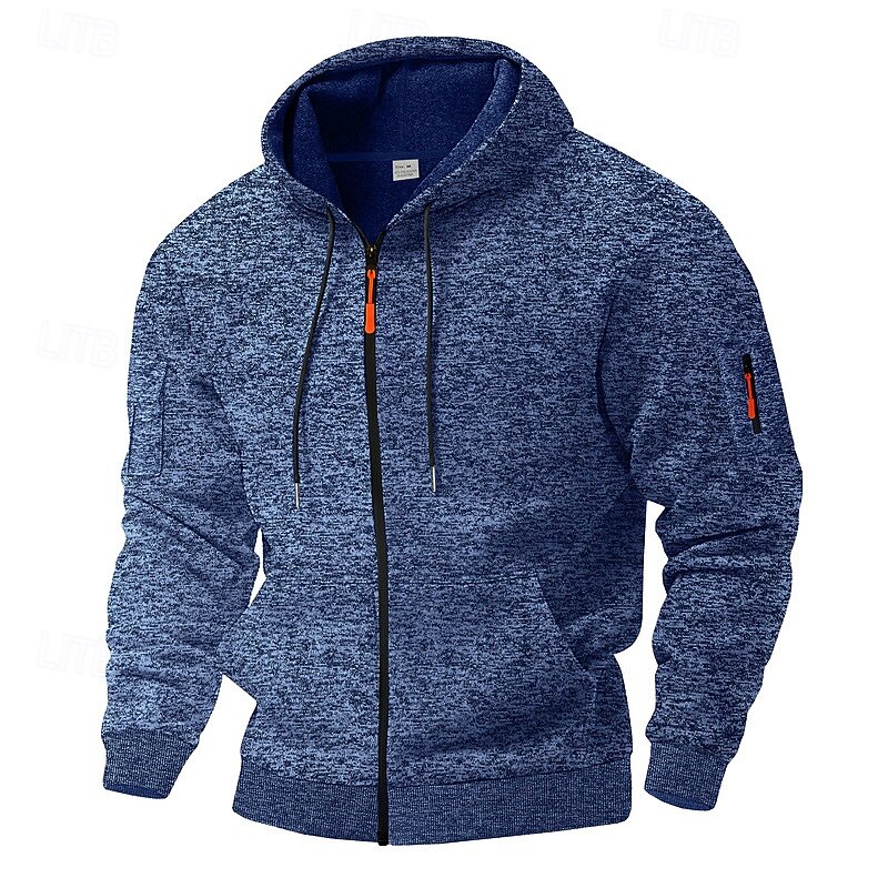 Men's Hoodie Full Zip Hoodie Tactical Hoodie Wine Red Army Green Navy Blue Light Grey Dark Gray Hooded Plain Sports & Outdoor Daily Holiday Streetwear Cool Casual Winter Spring &  Fall Clothing4