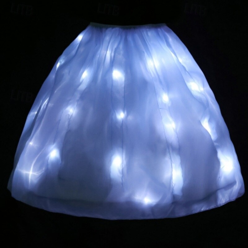 Frozen Princess Fairytale Elsa Flower Girl Dress Theme Party Costume Tulle Dresses Carnival Costume Led Light Up Movie Cosplay for Girls' Kid's Halloween Carnival Mardi Gras Performance Party Stage2