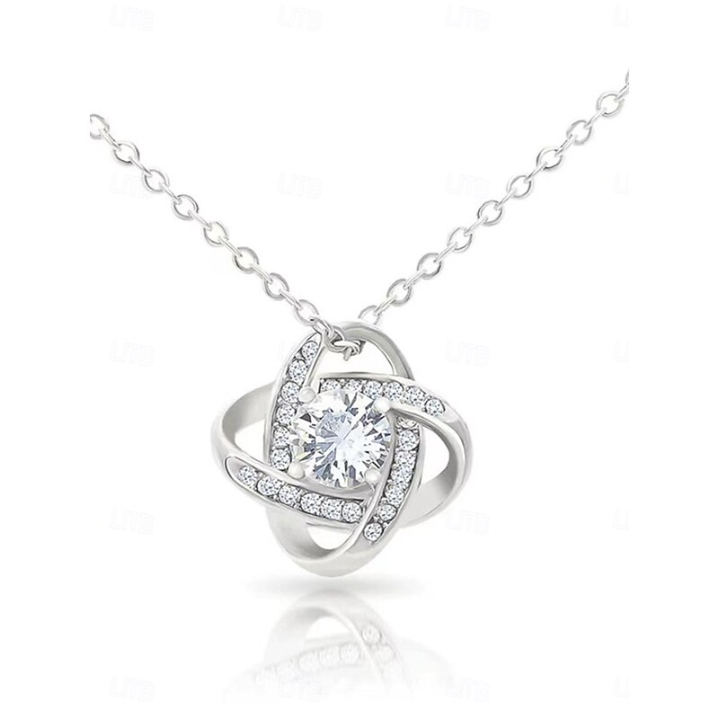 Necklace Copper Women's Fashion Cute Classic Clover Cute Lovely Geometric Necklace For Party Valentine's Day Gift