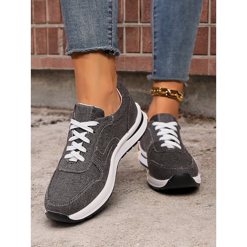 Women's Stylish Denim Sneakers with White Sole | Perfect for Casual and Everyday Wear 13