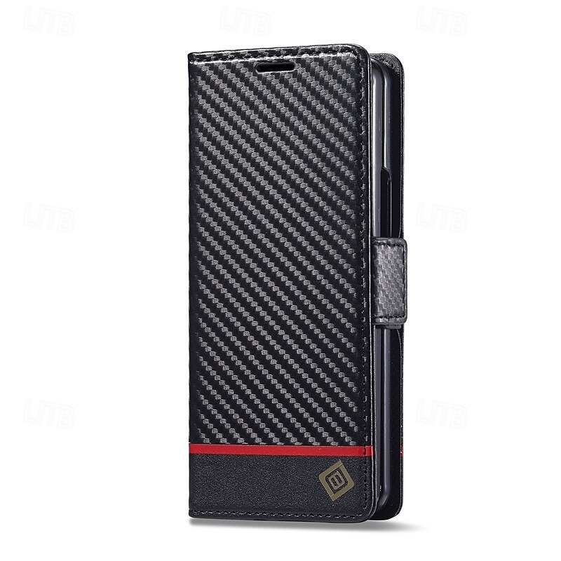 Phone Case For Samsung Galaxy Z Fold 7 Z Fold 6 Z Fold 5 Z Fold 4 Z Fold 3 Flip Cover with Stand Holder Card Slot Shockproof Retro TPU PU Leather3