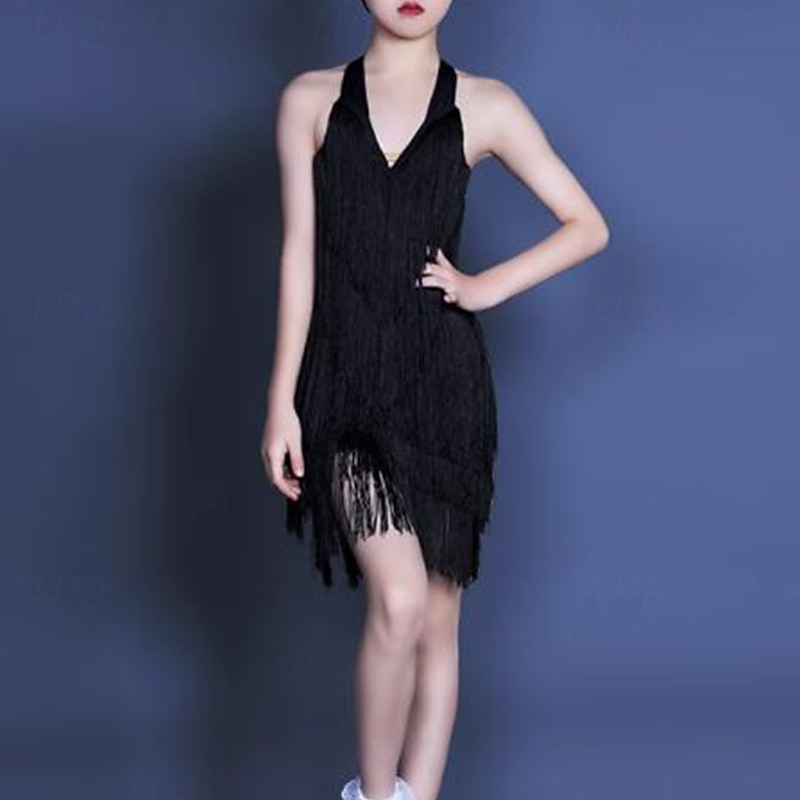 Kids' Dancewear Dress Tassel Girls' Performance Daily Wear Sleeveless Chinlon4