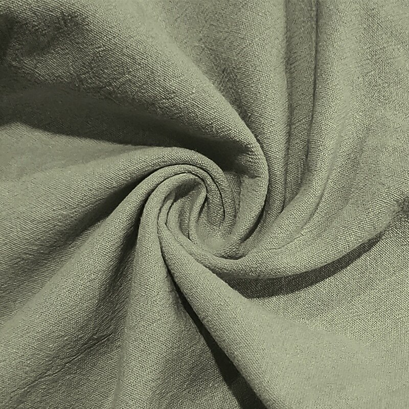 Men's Linen Pants Trousers Summer Pants Beach Pants Buttons Drawstring Elastic Waist Plain Comfort Breathable Full Length Casual Daily Holiday Fashion Classic Style Black White2