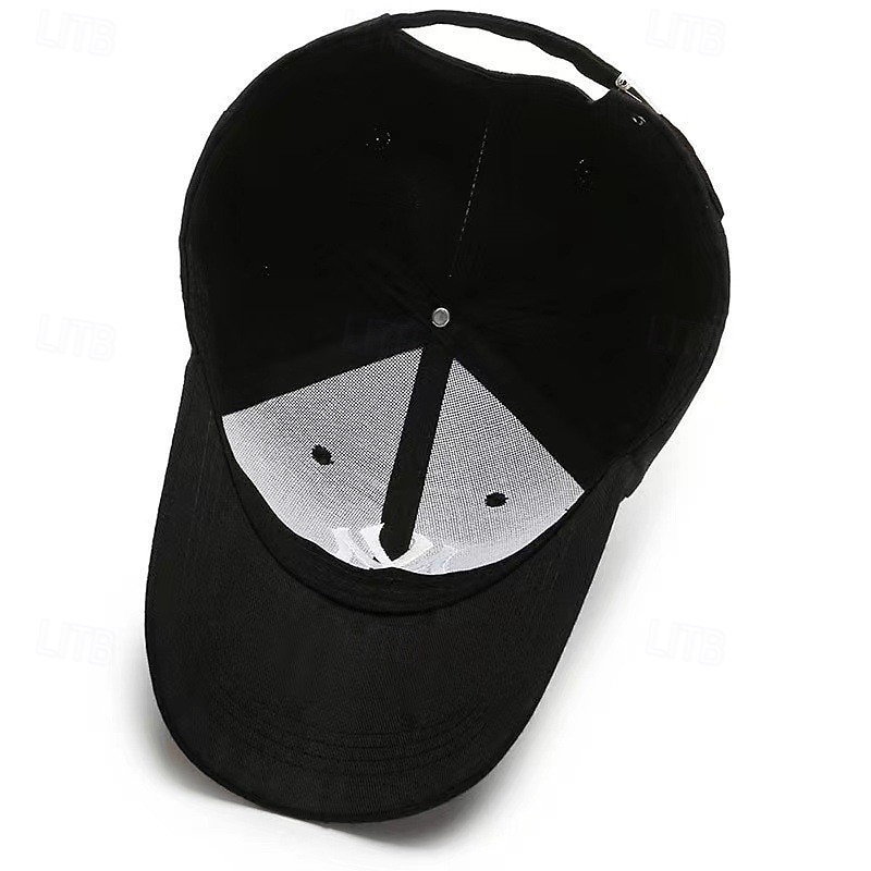 Men's Baseball Cap Sun Hat Trucker Hat White Black White Acrylic / Cotton Embroidered Fashion Casual Daily Festival Cross Faith Adjustable Sunscreen Breathable4