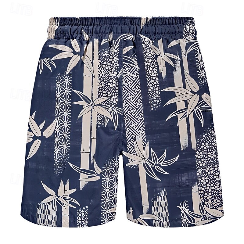 Men's Tree Plants Tropical Shorts Summer Shorts Beach Shorts Mid Waist Streetwear Hawaiian Casual Daily Holiday Drawstring Pocket Elastic Waist Designer Clothing Apparel3