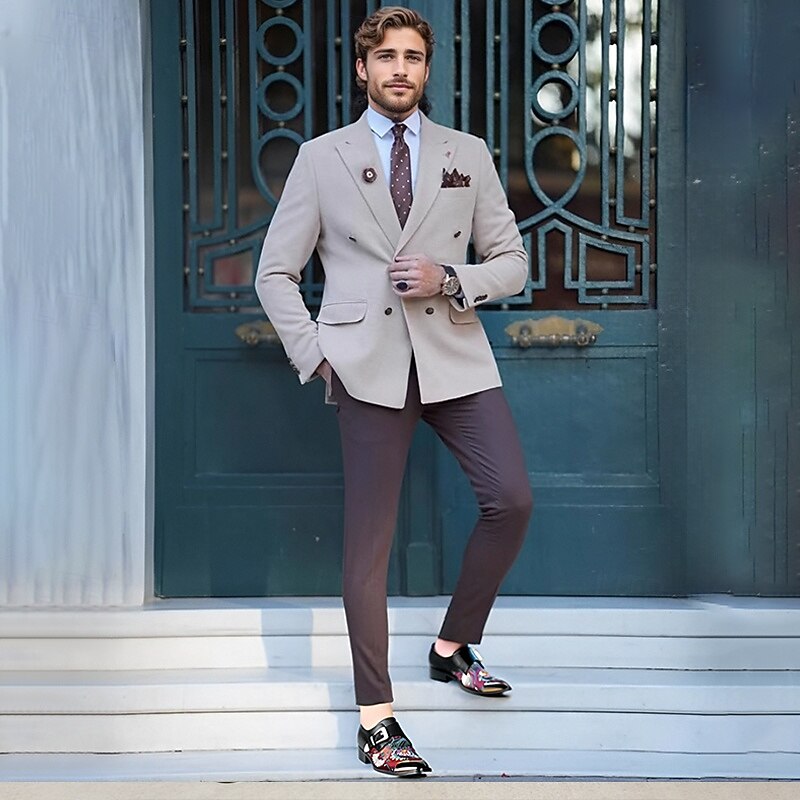 Men's Premium Cowhide Leather & Jacquard Fabric Floral Embroidered Monk Shoes with Metal Toe Cap, Stylish Formal Footwear with Buckle Detail, Perfect for Business, Parties, and Special Occasions2