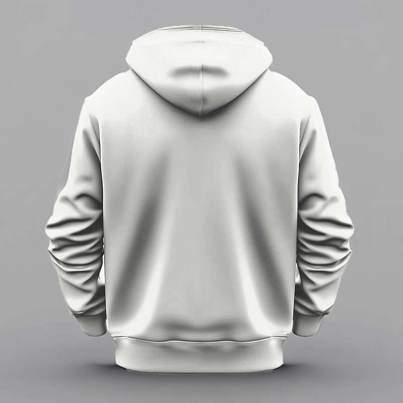 Men's Optical Illusion Jesus Hoodies Sweatshirt Fashion Cool Long Sleeve Crew Neck Holiday Streetwear White Drawstring Fall Winter Designer2
