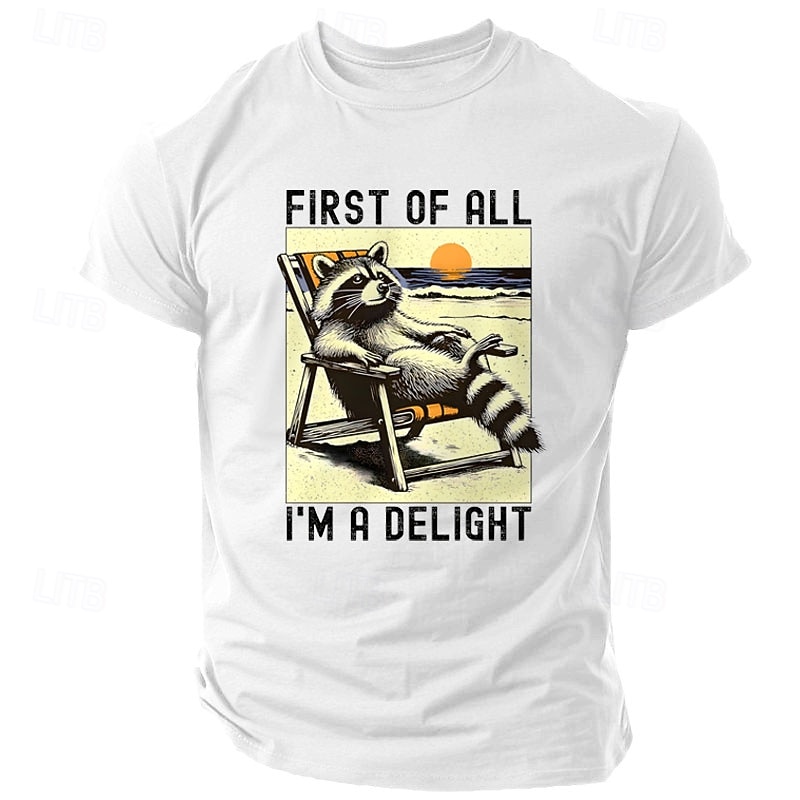 Men's Animal Funny T Shirt Short Sleeve T shirt 3D Print Crew Neck Shirt Fashion Daily Street Daily Black White Green Summer Spring Clothing Apparel S M L XL XXL XXXL