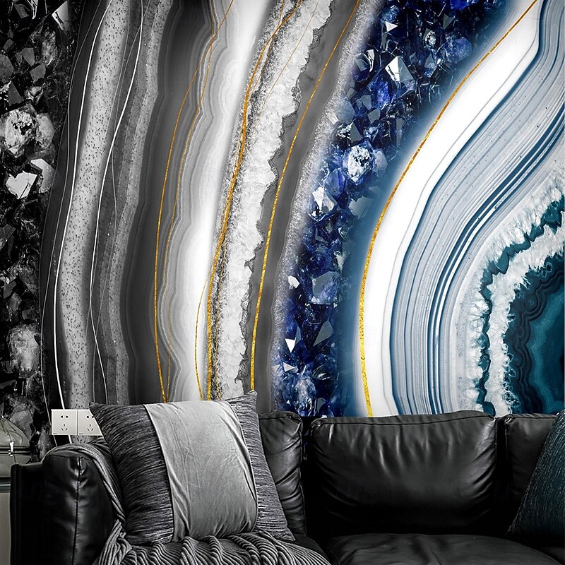 Abstract Marble Gold 3D Wallpaper Wall Mural Roll Peel and Stick Removable PVC/Vinyl Material Self Adhesive/Adhesive Required Wall Decor for Living Room Kitchen Bathroom2