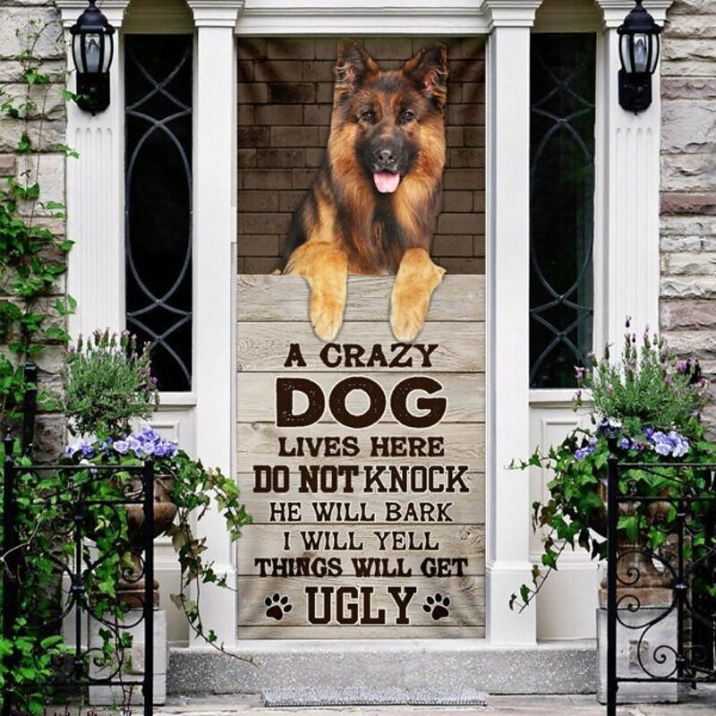 Animal Dog Door Decorations Door Covers Door Tapestry Door Curtain Decoration Backdrop Indoor/Outdoor Door Banner for Front Door Farmhouse3
