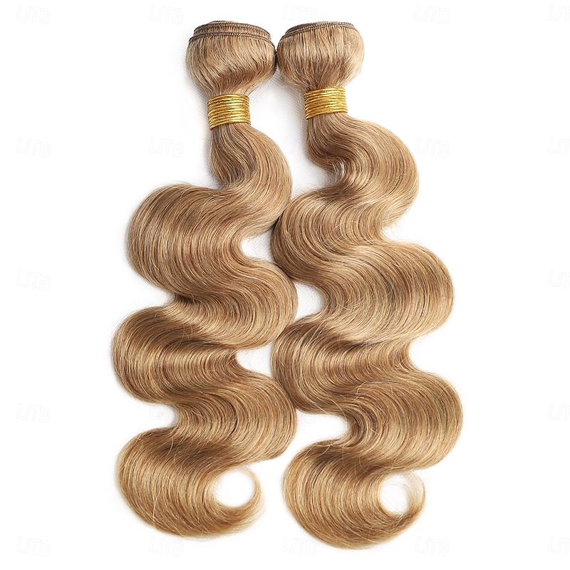 #27 Honey Blonde Human Hair Extensions #27 Body Wave 1 Bundles Hair Weaving3