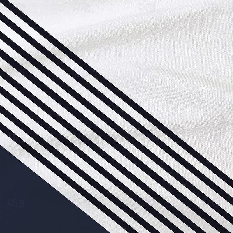 Men's Polo Shirts Golf Shirt Business Classic Short Sleeve Color Block Striped Buttons Spring & Summer Sillver Gray White Pink Red Dark Gray Orange Polo Shirts2