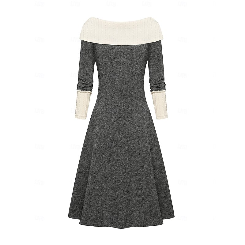 Retro Vintage 1950s Punk & Gothic Dress Knit Dress Flare Dress Fancy Dress Women's New Year Party Casual Daily Bachelorette Party Adults' Dress2