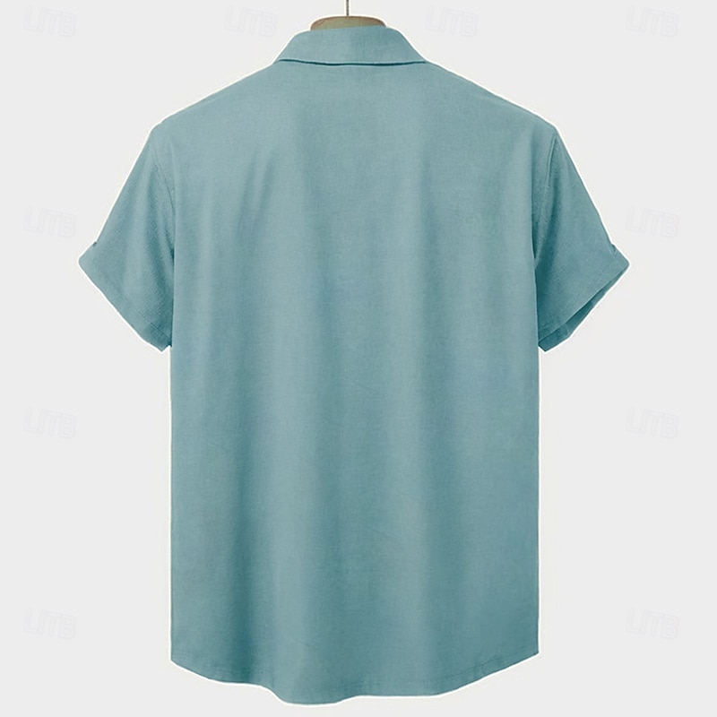 Men's Catus Casual Shirt Button Up Shirt Short Sleeve Ugly Casual Casual Summer Spring Turndown Button Up Yellow Red Green2