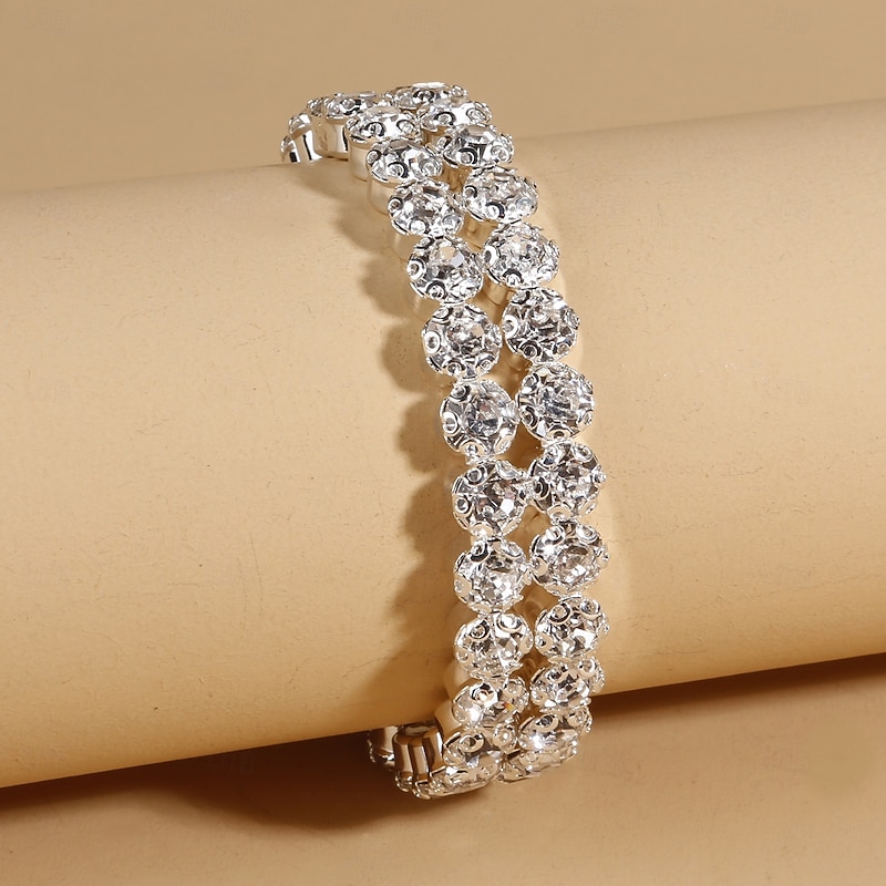 Women's Cuff Bracelet Fancy Precious Punk Stylish Alloy Bracelet Jewelry Silver For Party4