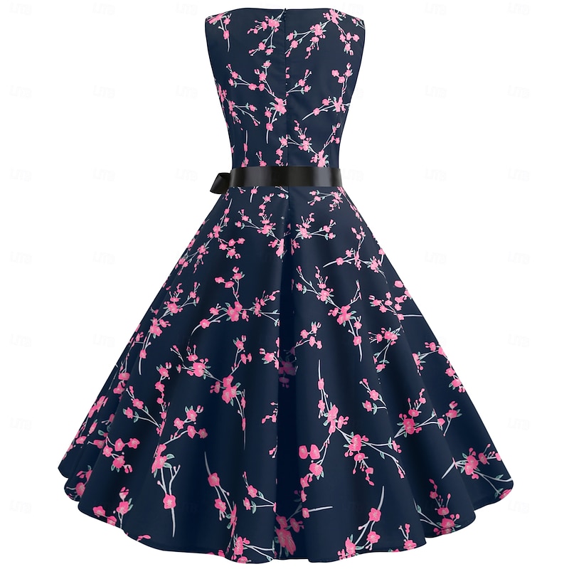 Elegant Classical 1950s Dress Floral A-Line Fancy Dress Women's Valentine's Day Event / Party Date Tea Party Adults' Dress Spring & Summer3