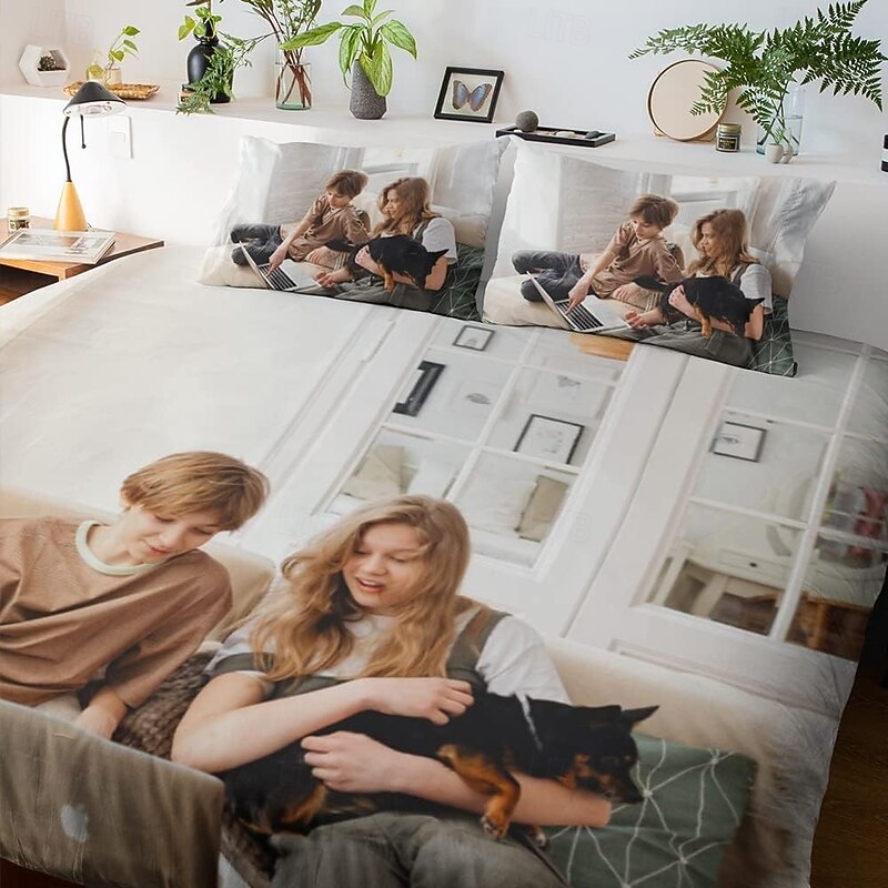 Graduation Personalized Duvet Cover Wedding Design Best Graduation Gift Custom Bedding 3pcs Sets with Photo Text Customized Gifts Comforter Set with 2 Pillowcases4