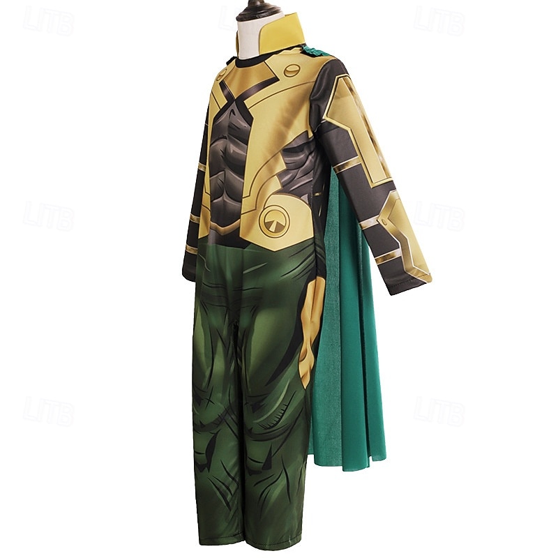 Ragnarok Loki Outfits Costume Bodysuits Movie TV Theme Costumes Movie Cosplay for Boys Kid's Halloween Carnival Mardi Gras Performance Party Stage4