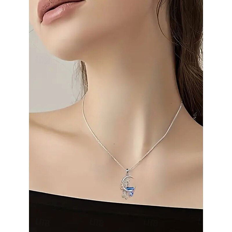 Necklace Chrome Women's Fashion Cute Classic Geometrical Mermaid Lovely Geometric Necklace For Party Valentine's Day Street4