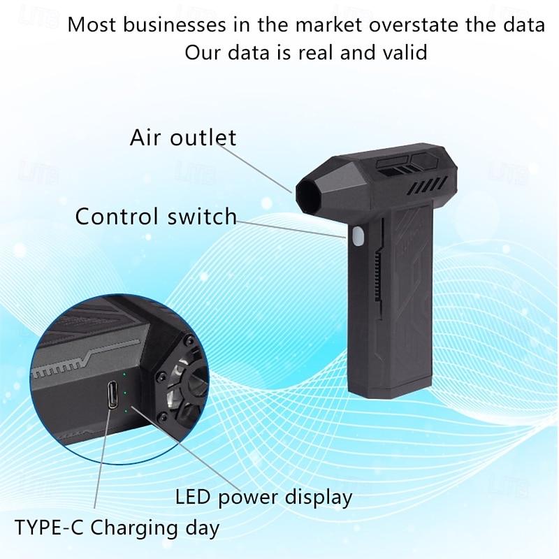 Multifunctional Mini Turbo Jet Fan Jet Dry Blower Super Jet Fan Blower 130000 RPM Cordless Air Blower Car Dryer USB-C Rechargeable for Cleaning2