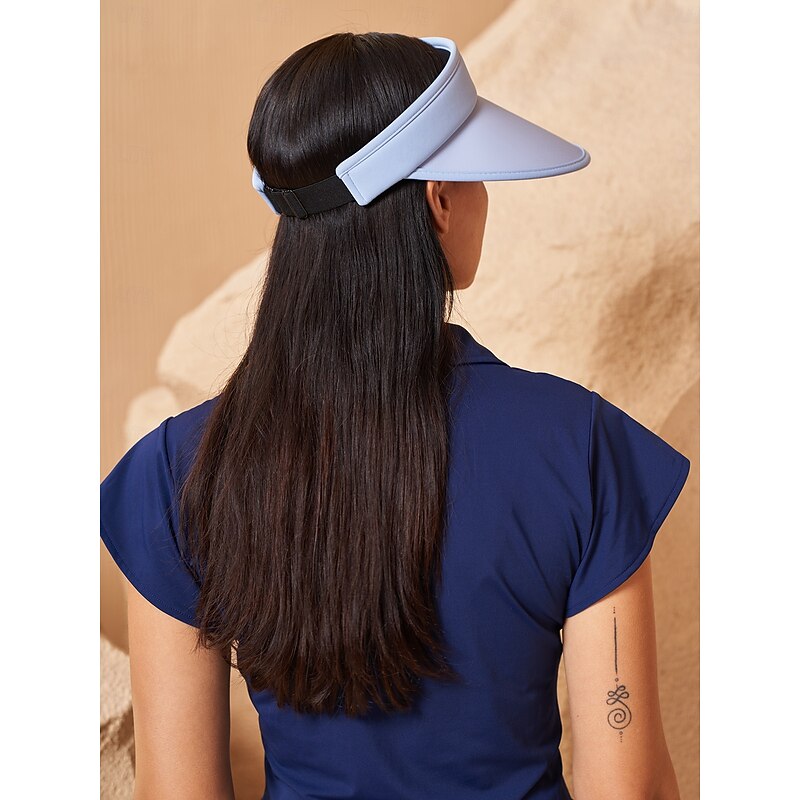 Visor Cap Black White Light Blue UV Resistant Breathability Tennis Golf Women's Fashion Canvas2