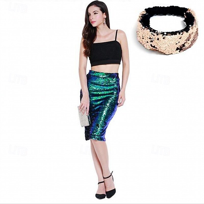 Sequin Headbands Elastic Stretch Sparkly Fashion Headband for Teens Girls Women Hairband Sport Head Band Party Favors Muticolored3