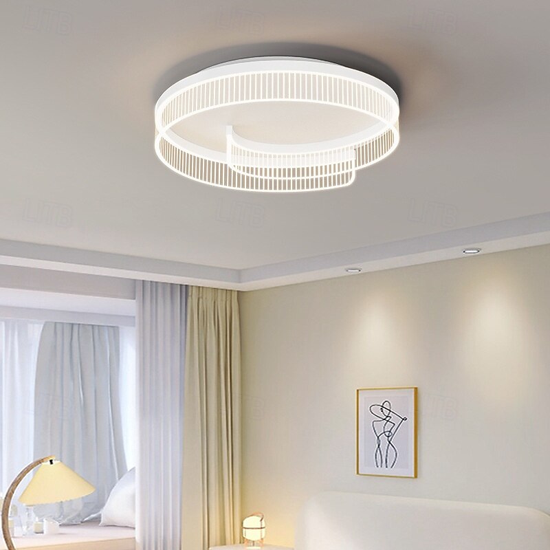 Modern Minimalist Round Acrylic Iron Aluminum LED Flush Mount Ceiling Light 50cm 110-240V2