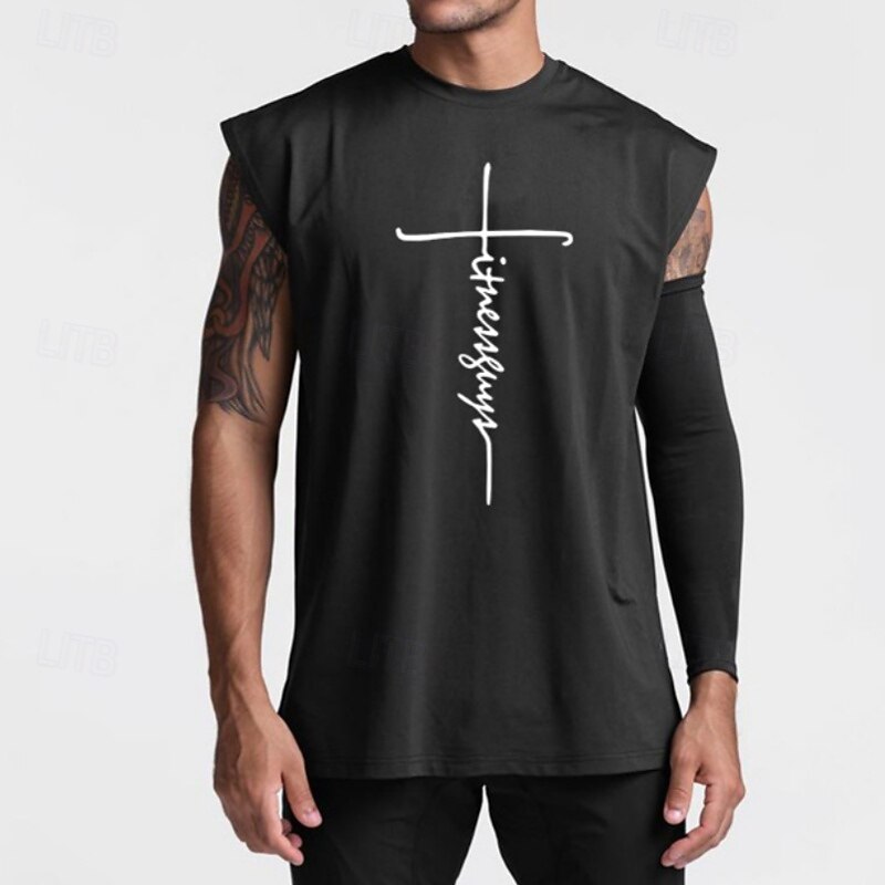 Men's Tank Top Vest Sleeveless Shirt Sleeveless Crewneck Summer Plain Fashion Classic Comfortable Street Casual Sports Black White Red Top Tee for Men