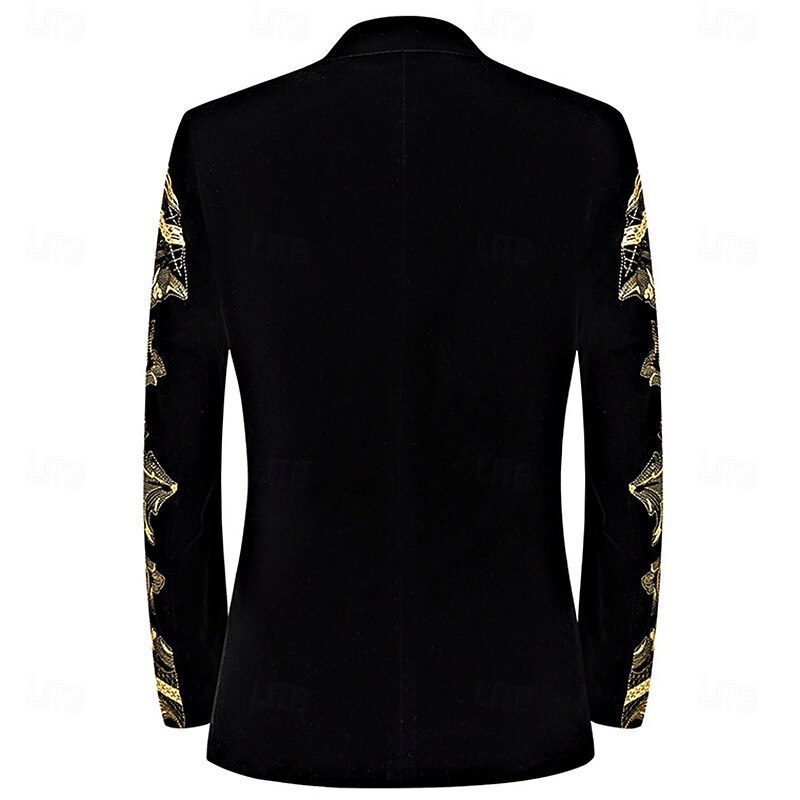 Retro Vintage Roaring 20s 1920s Coat Pants Outfits The Great Gatsby Gentleman Fancy Dress Men's Masquerade Party Event / Party Bachelorette Party Adults' Coat Pants All Seasons3