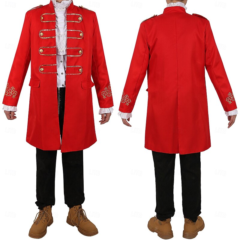 Retro Vintage Punk & Gothic Medieval Coat Pants Shirt Prince Gentleman Fancy Dress Men's Royal Masquerade Performance Event / Party Stage Adults' Coat Shirt Pants2