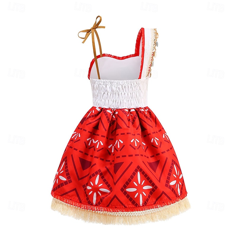 Moana Princess Moana Dress Necklace Costume Movie TV Theme Costumes Movie Cosplay for Girls' Kid's Carnival Children's Day World Book Day Party Birthday Beach3