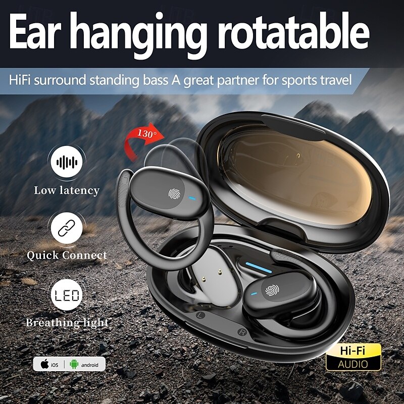 JM05 True Wireless Headphones TWS Earbuds Ear Hook Bluetooth 5.3 Sports Waterproof IPX4 Long Battery Life for Apple Samsung Huawei Xiaomi MI  Fitness Camping / Hiking Running Mobile Phone Travel3