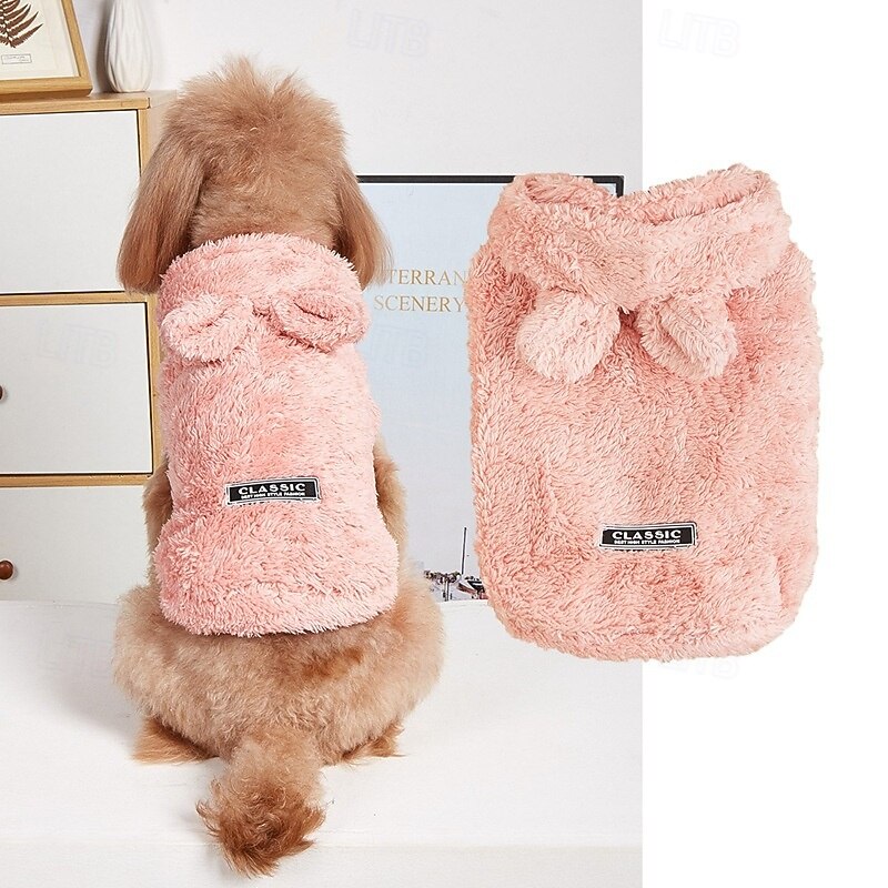 Dog Sweatshirt Cute Winter Warm Fashion Comfortable Outdoor Dailywear Indoor Dog Clothing for Small Medium