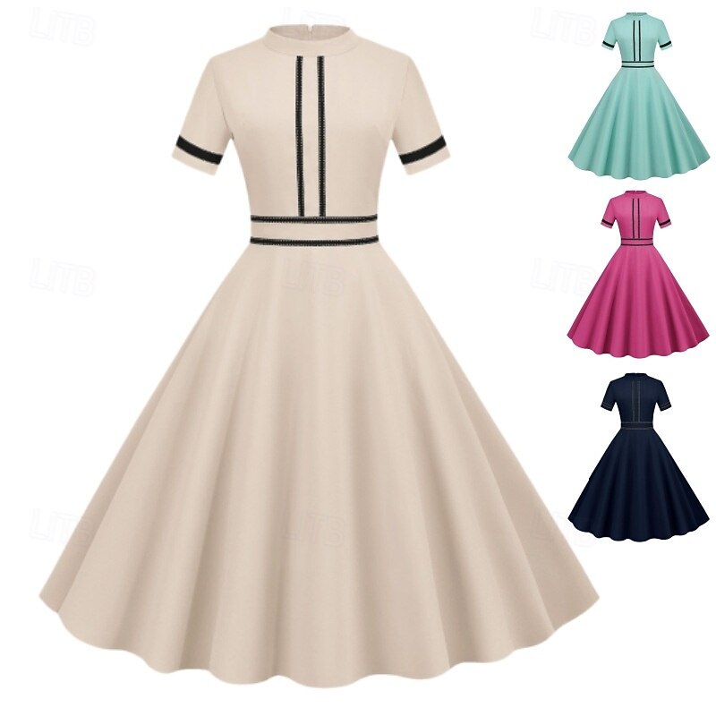 Elegant Classical 1950s Dress A-Line Fancy Dress Women's Valentine's Day Event / Party Date Tea Party Adults' Dress Spring & Summer