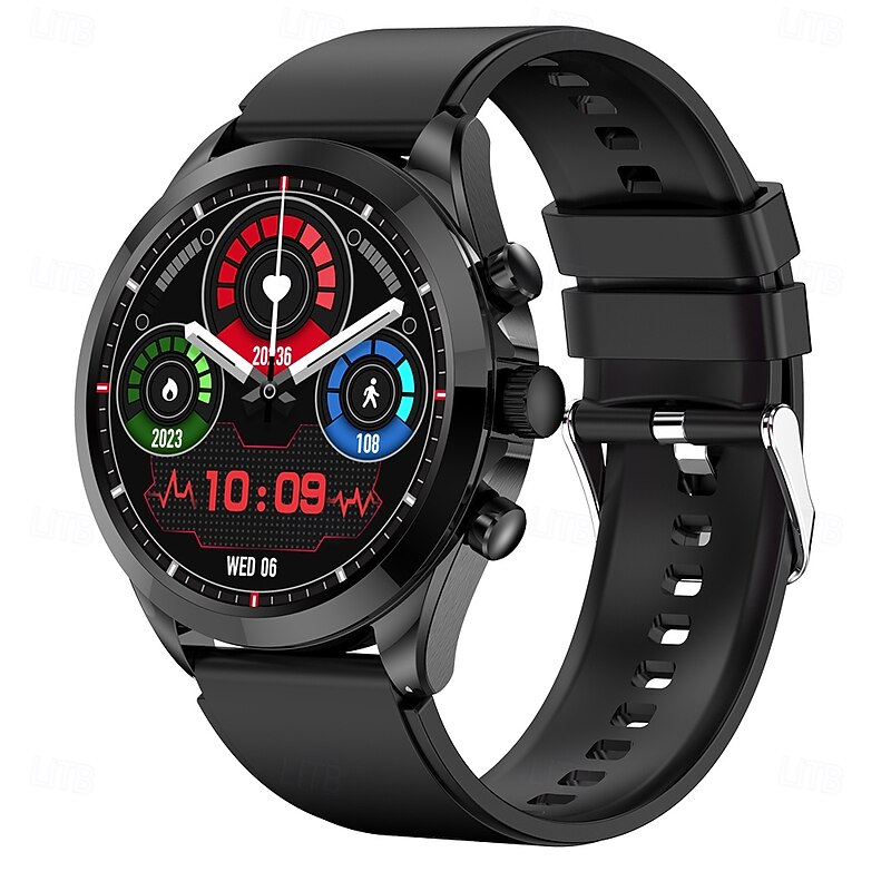 iMosi ET440 Smart Watch 1.39 inch Smartwatch Fitness Running Watch Bluetooth ECG+PPG Temperature Monitoring Pedometer Compatible with Android iOS Women Men Hands-Free Calls Waterproof Media Control3