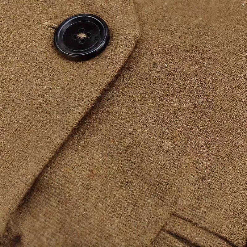 Men's Vest Gilet Vacation Daily Date Fashion Casual Spring &  Fall Buttons Pocket Polyester Comfortable Plain Single Breasted One-button Lapel Regular Fit Khaki Vest3