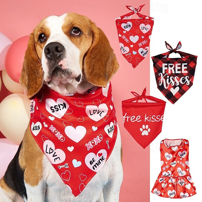 Stylish Dog Bandana - Soft and Absorbent Pet Scarf for Small Medium and Large Dogs and Cats - Perfect Pet Costume Accessory