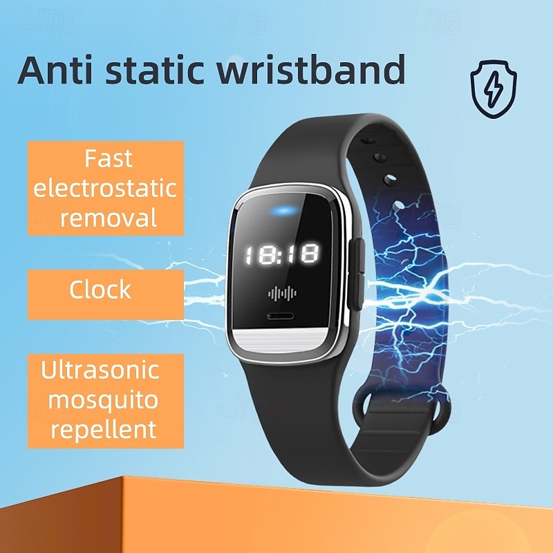 USB Ultrasonic Anti-Mosquito Bracelet – Pest Repeller Wristband for Infants and Adults, Electric Insect Killer