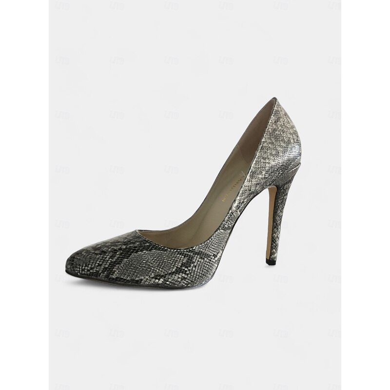 Women's Red Snakeskin Pumps with Pointed Toe and Sexy Stiletto Heels - Perfect for Parties and Special Occasions 13