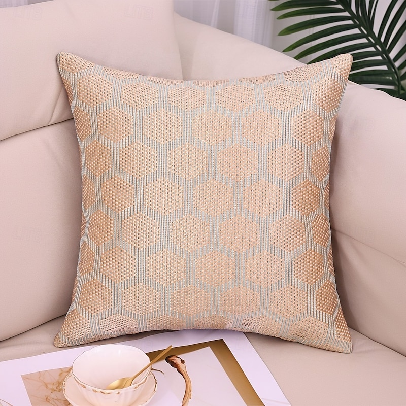 Summer Ice Vine Pillowcase Simple Hexagonal Living Room Sofa Pillow Summer Mattress Bedside Cushion Back Pillow