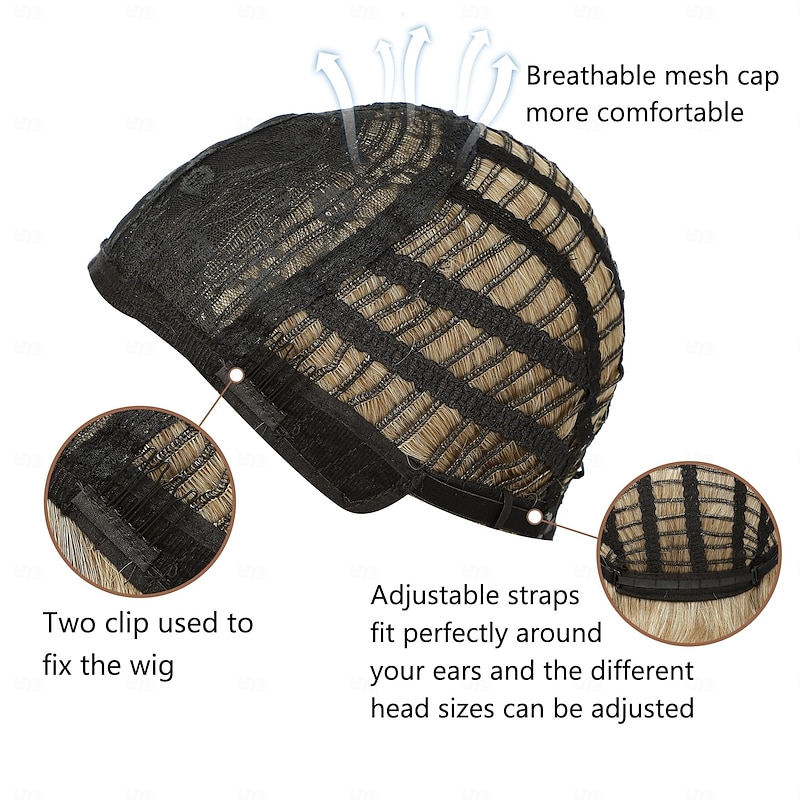 Wig with Bangs Short Wavy for Women  Curly Bob Wig with Dark Roots Shoulder Length Synthetic Heat Resistant Hair Wig for Party Daily Use4