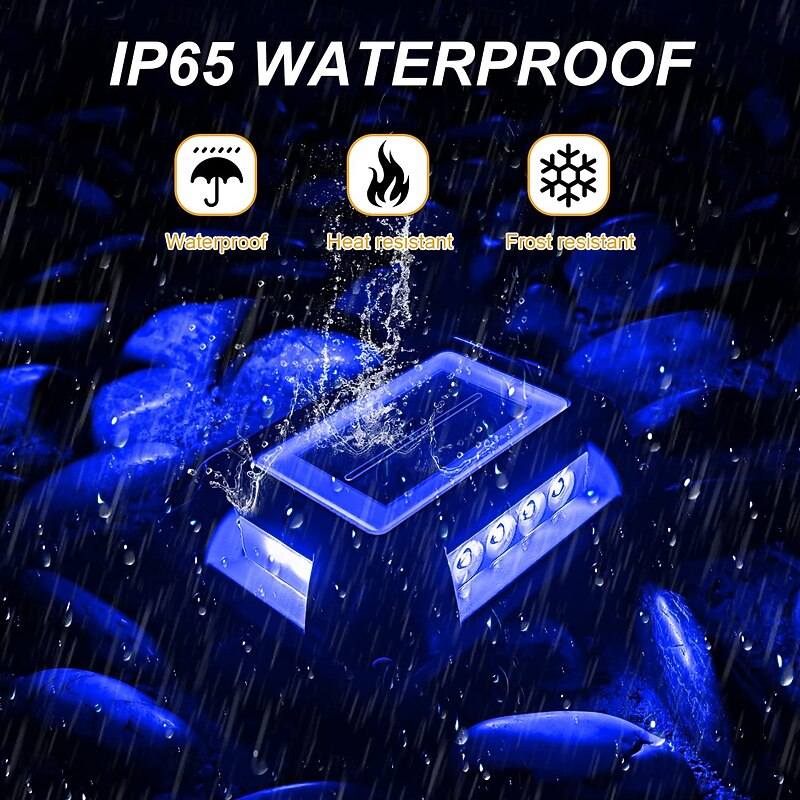 1pc Solar High-Pressure Aluminum Alloy Buried Lamp Outdoor Waterproof Wall Lamp for Courtyard, Path, Fence and Step Lighting2