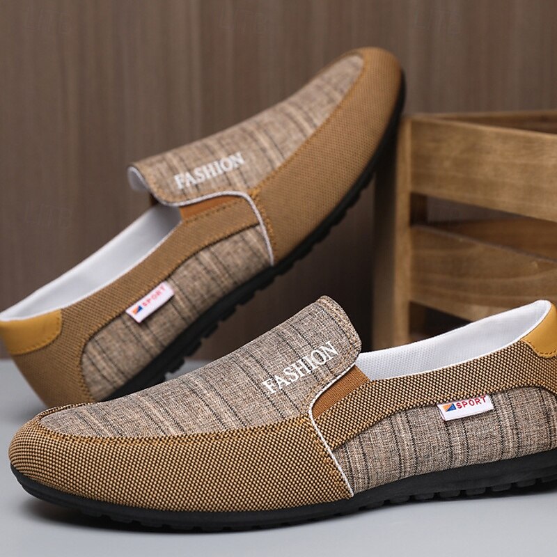 Men's Lightweight Slip-On Canvas Loafers – Breathable Casual Shoes for Summer Travel and Everyday Wear4