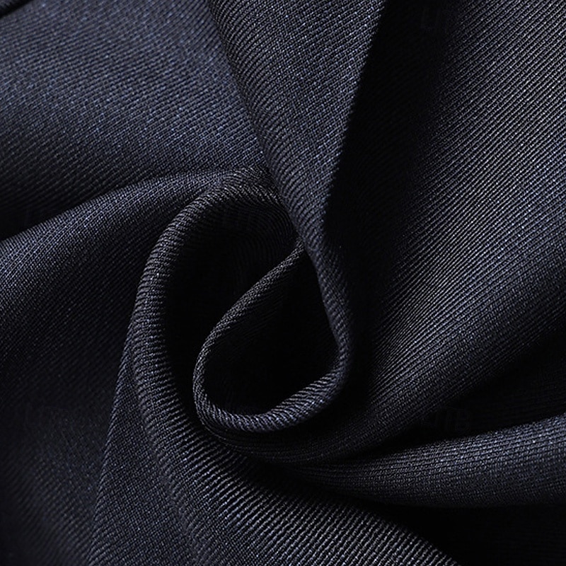 Men's Dress Pants Trousers Suit Pants Pocket Straight Leg Plain Wearable Wrinkle Resistant Full Length Formal Wedding Work Fashion Basic Black Navy Blue Micro-elastic3