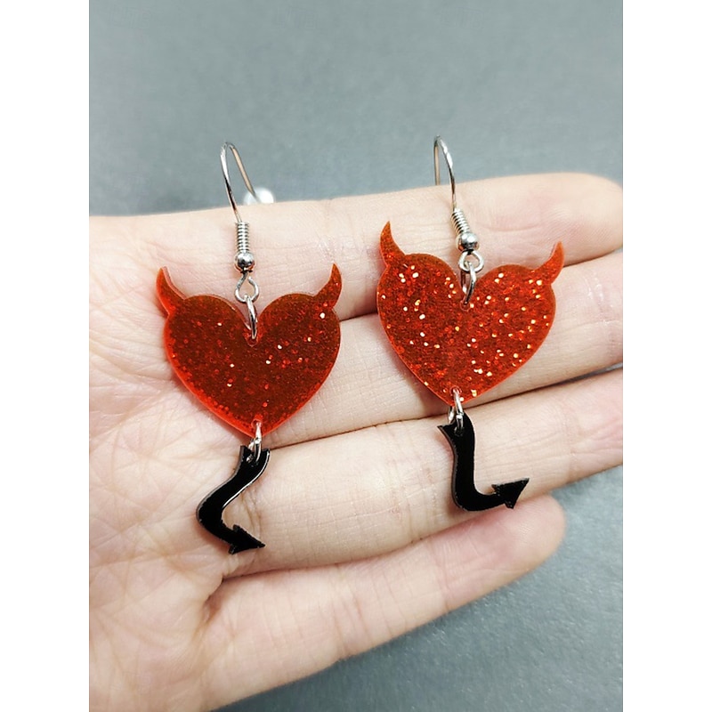 Hoop Earrings Classic Retro Sweet Heart Earrings Jewelry 1# / 2# / 3# For Valentine's Day Street3