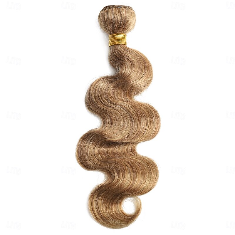 #27 Honey Blonde Human Hair Extensions #27 Body Wave 1 Bundles Hair Weaving4